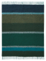 Preview: Biederlack Fransenplaid 'Mohair Look Emerald' 130 x 190 cm Blau - Grün